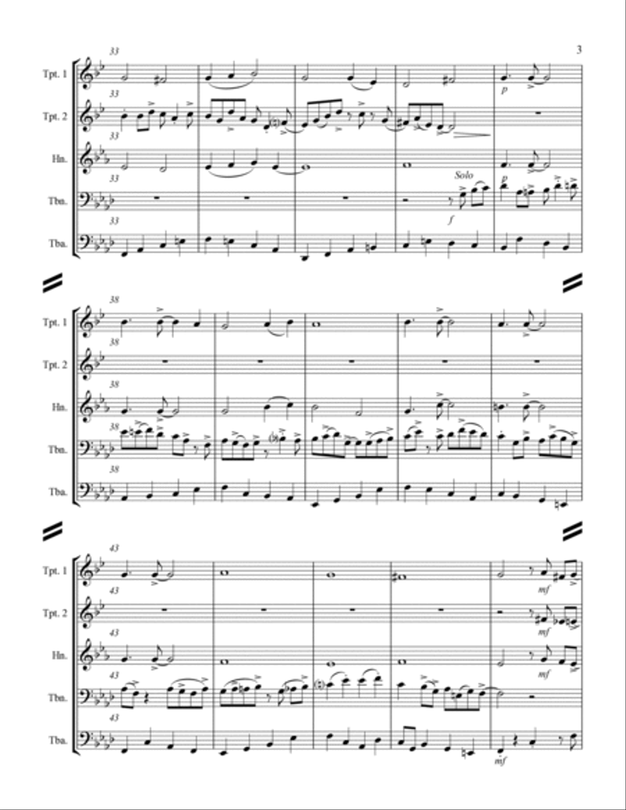 God Rest Ye Merry Gentlemen (for Brass Quintet) Brass Quintet scores gallery preview page 4