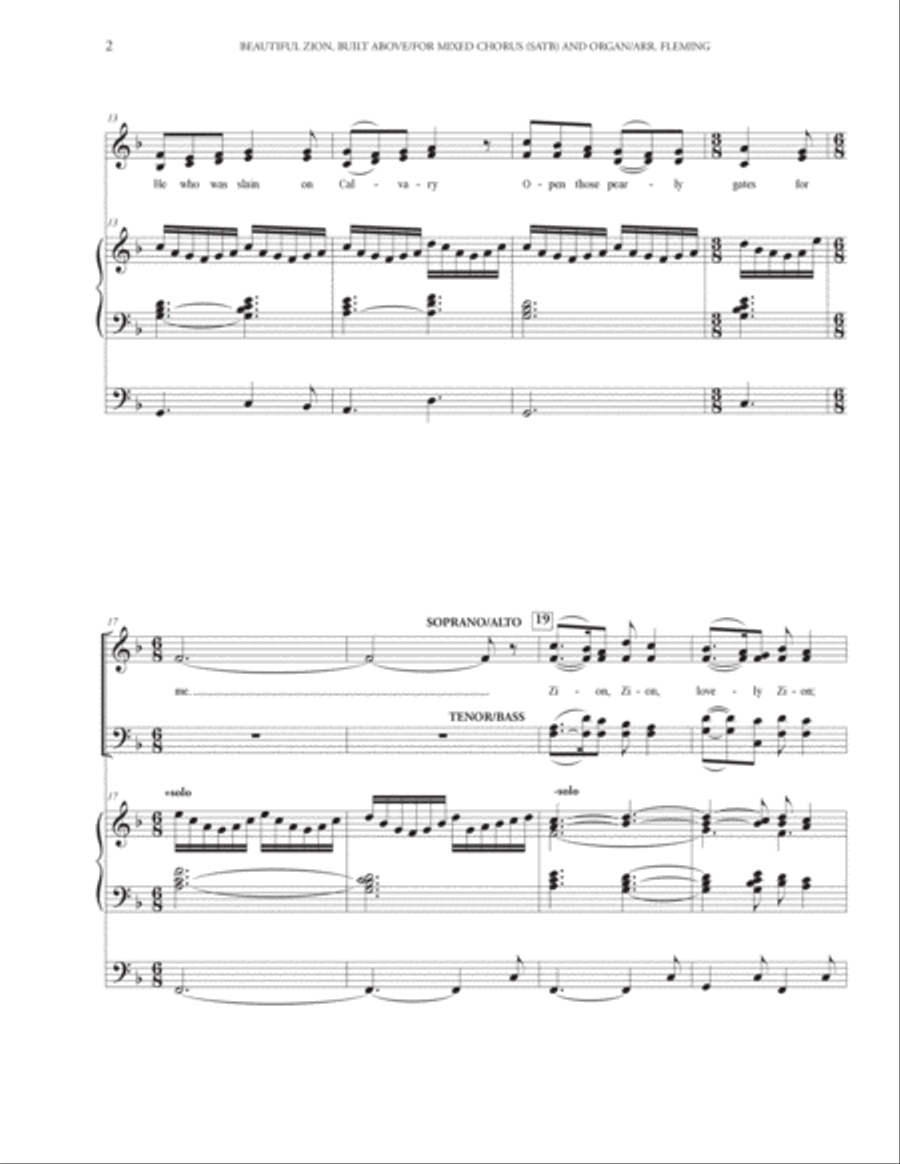 Beautiful Zion, Built Above 4-Part scores gallery preview page 3