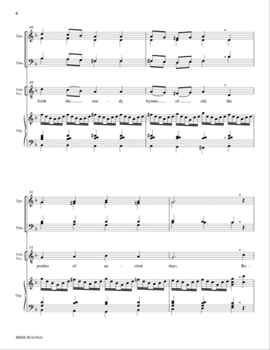 Rejoice, O Pilgrim Throng! Choir scores gallery preview page 6