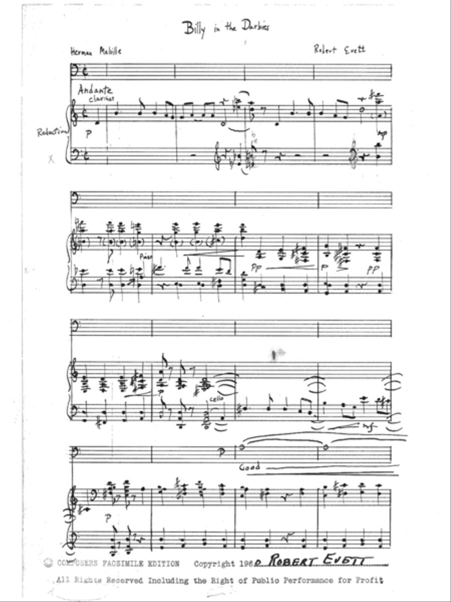 [Evett] Billy in the Darbies (Piano Reduction) Voice Solo scores gallery preview page 5