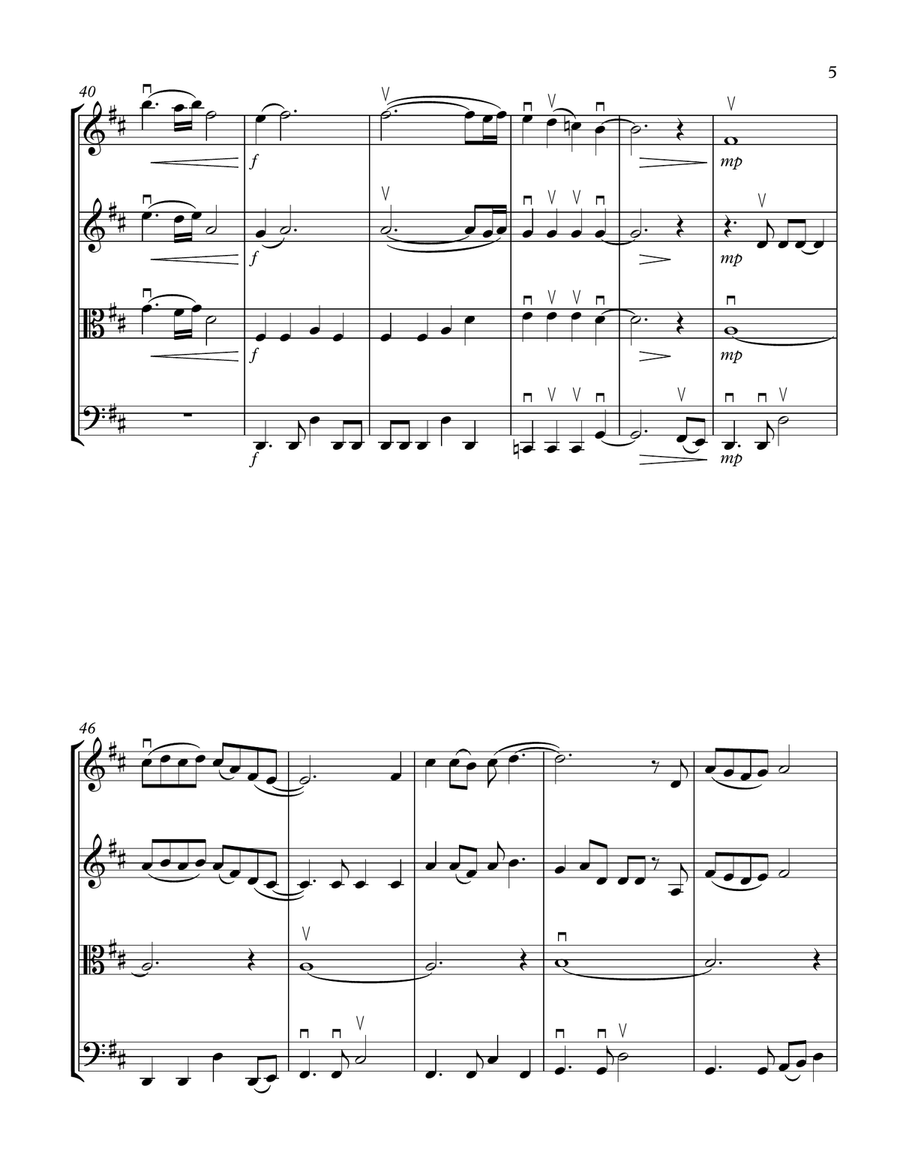 Speechless String Quartet scores gallery preview page 5