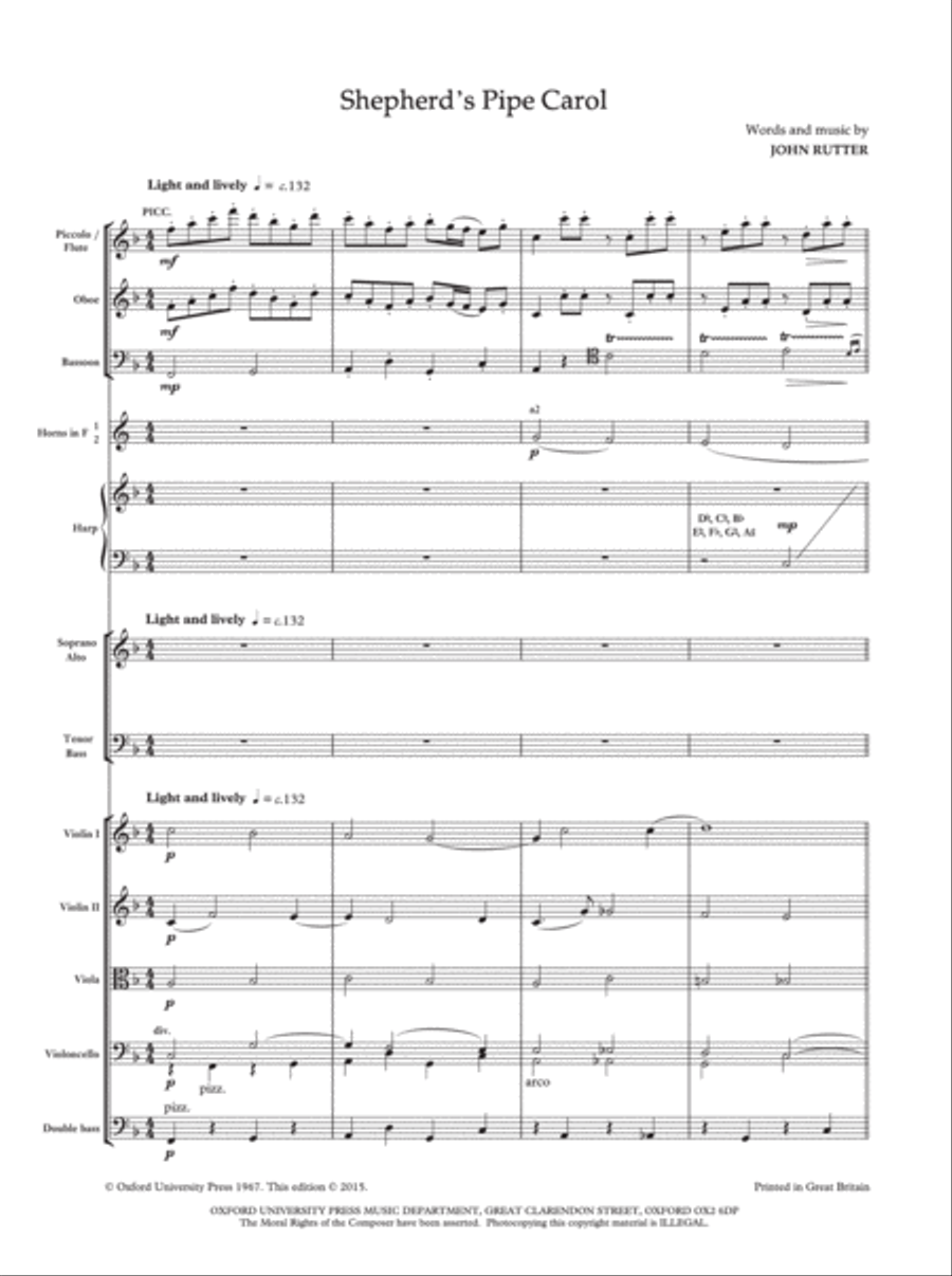 Shepherd's Pipe Carol 4-Part scores gallery preview page 2