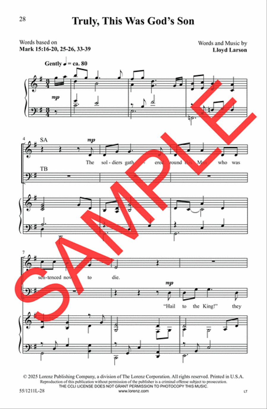 Not My Will, But Yours 4-Part scores gallery preview page 19