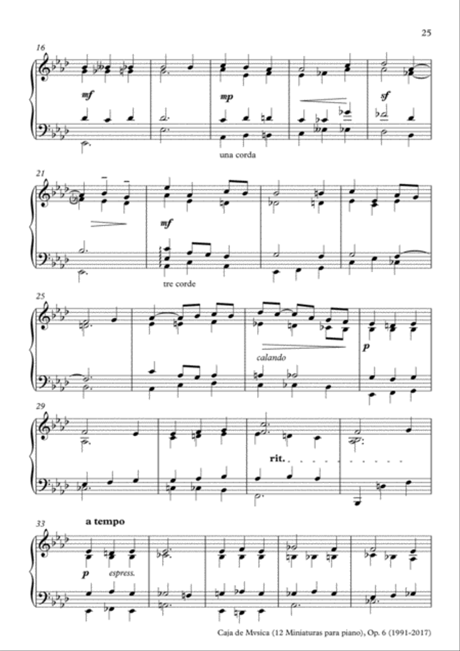 Caja de Mvsica, Op.6 (2017) 9. Virelai Piano Solo scores gallery preview page 2