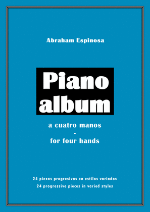 Book cover for PIANO ALBUM a cuatro manos (for four hands)
