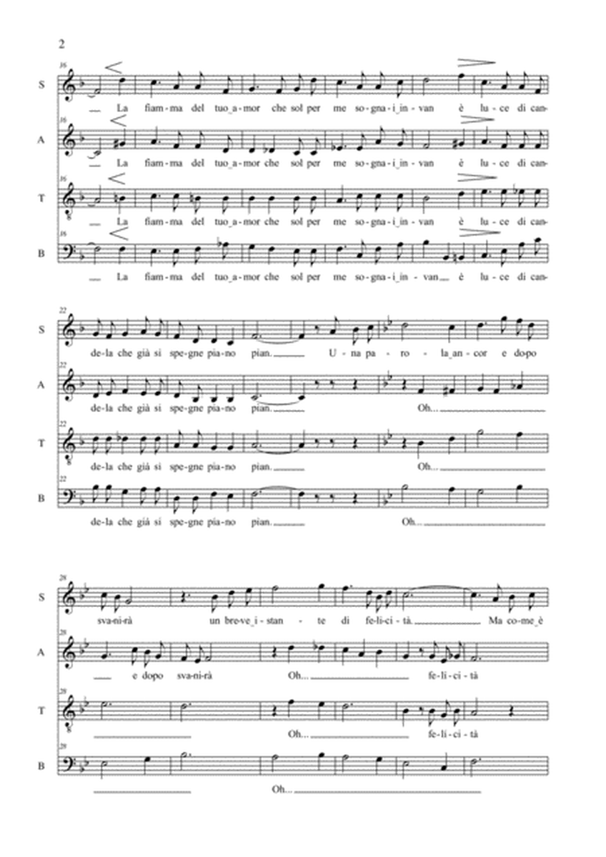 AULD LANG SYNE - Italian Lyrics (Valzer delle candele) _ Arr. dor SATB Choir image number null