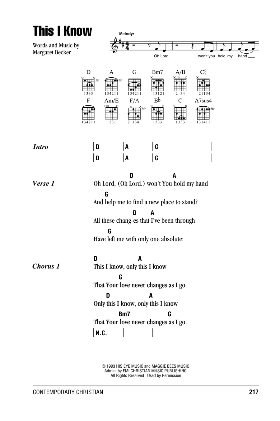 This I Know Acoustic Guitar scores gallery preview page 1