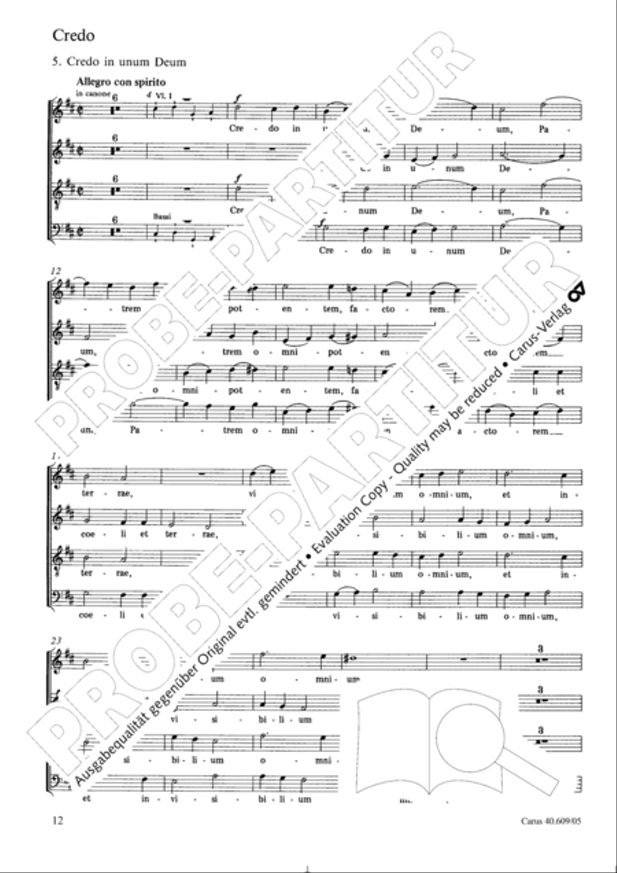 Missa in Angustiis 4-Part scores gallery preview page 13