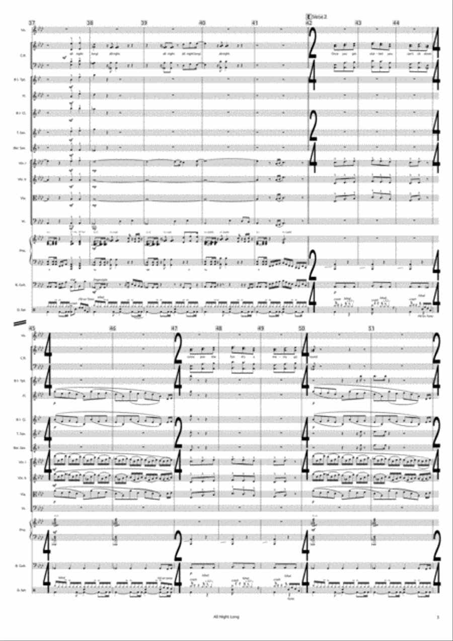 All Night Long (all Night) 4-Part scores gallery preview page 5