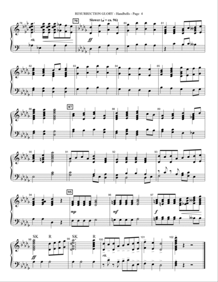 Resurrection Glory - Handbells Handbell Choir scores gallery preview page 4