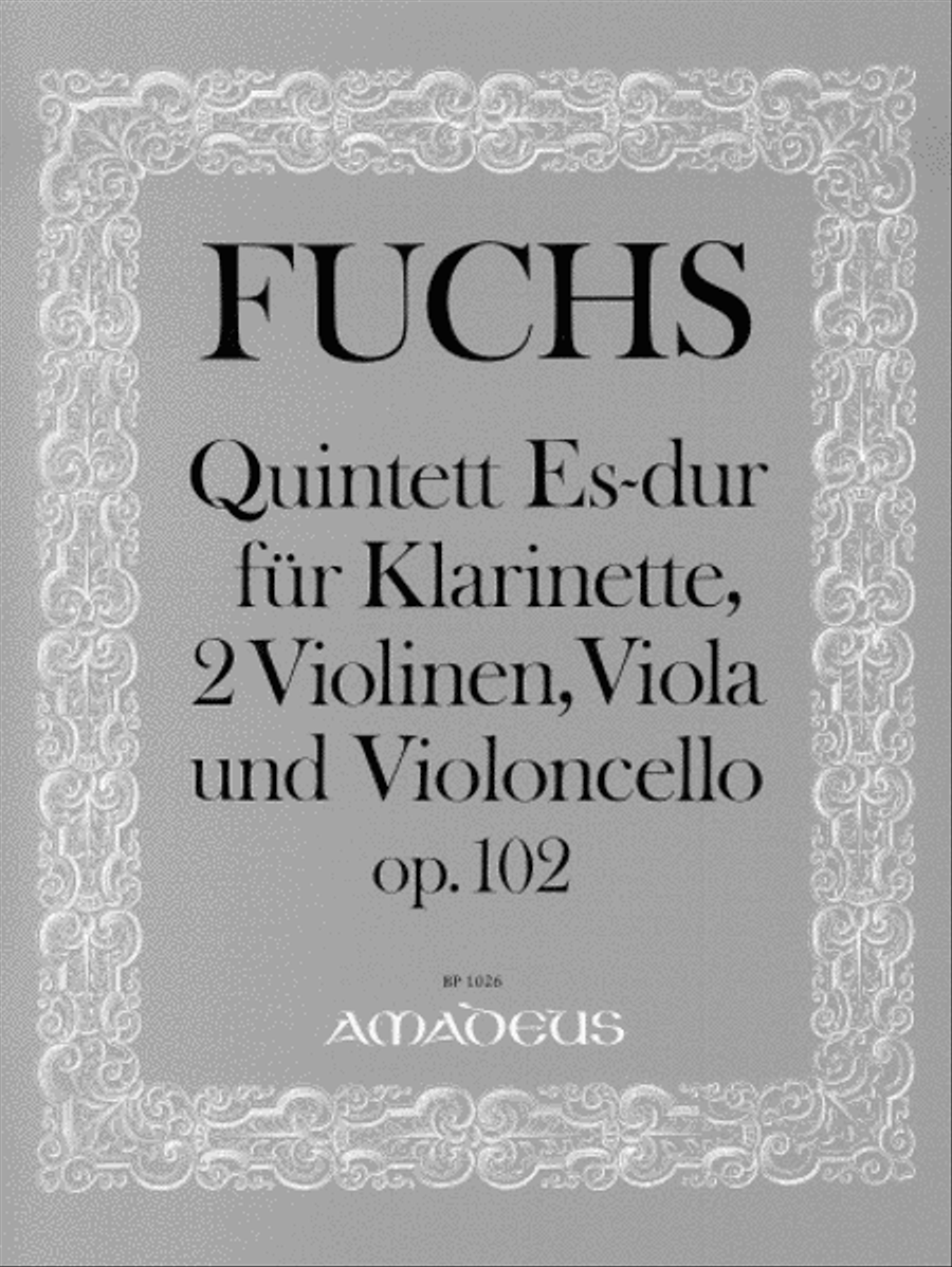 Quintet Eb major Op.102 Clarinet scores gallery preview page 1
