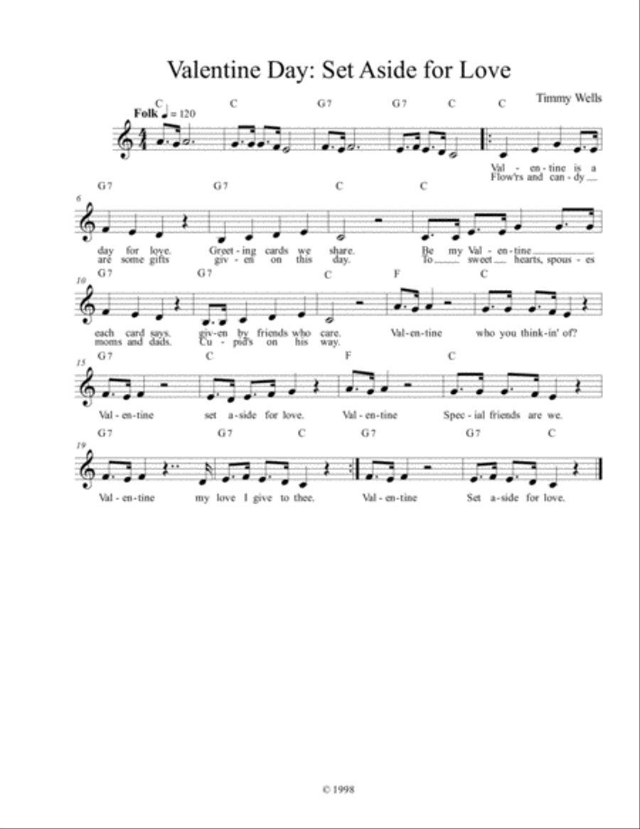 Valentine: Set Aside for Love Small Ensemble scores gallery preview page 1