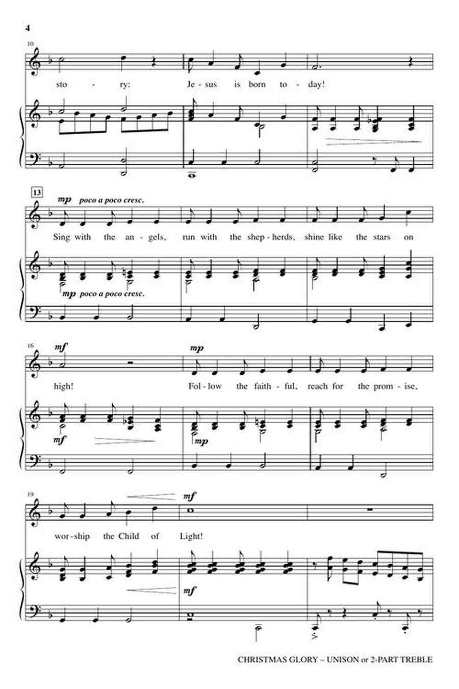 Christmas Glory Unison Choir scores gallery preview page 4