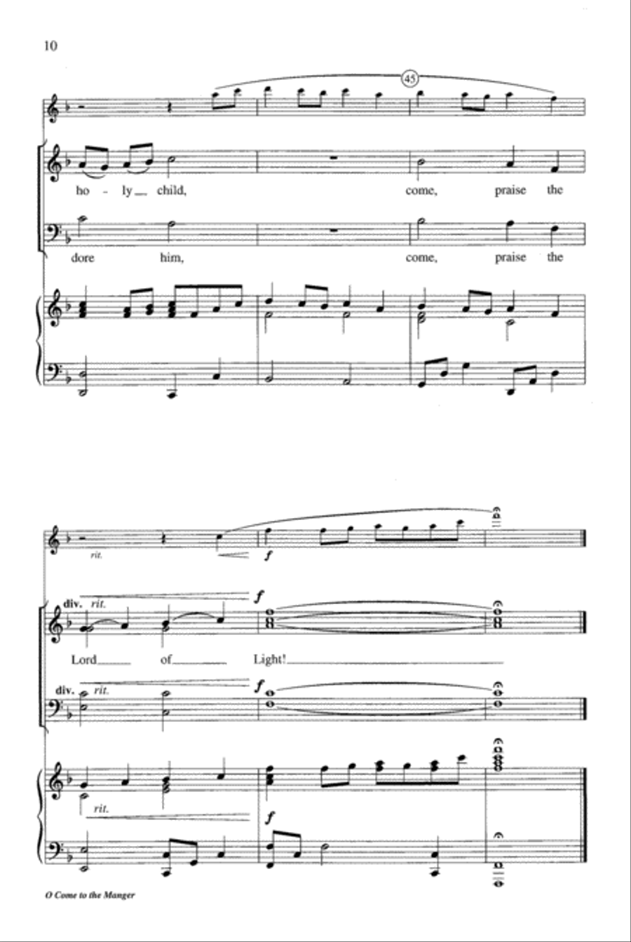 O Come to the Manger Children's Choir scores gallery preview page 10
