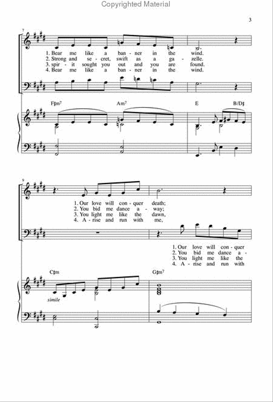 Song of Songs Unison Choir scores gallery preview page 3