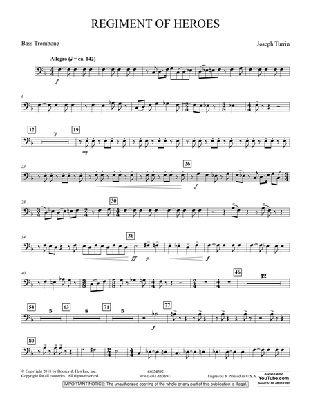Regiment Of Heroes Windependence Artist Level - Bass Trombone