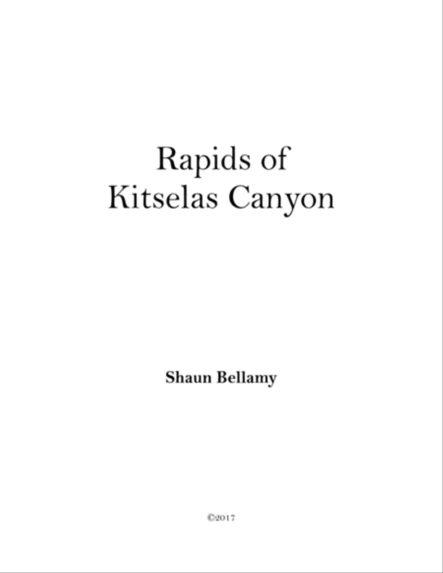Rapids of Kitselas Canyon Piano Solo - Digital Sheet Music