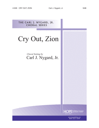 Book cover for Cry Out, Zion