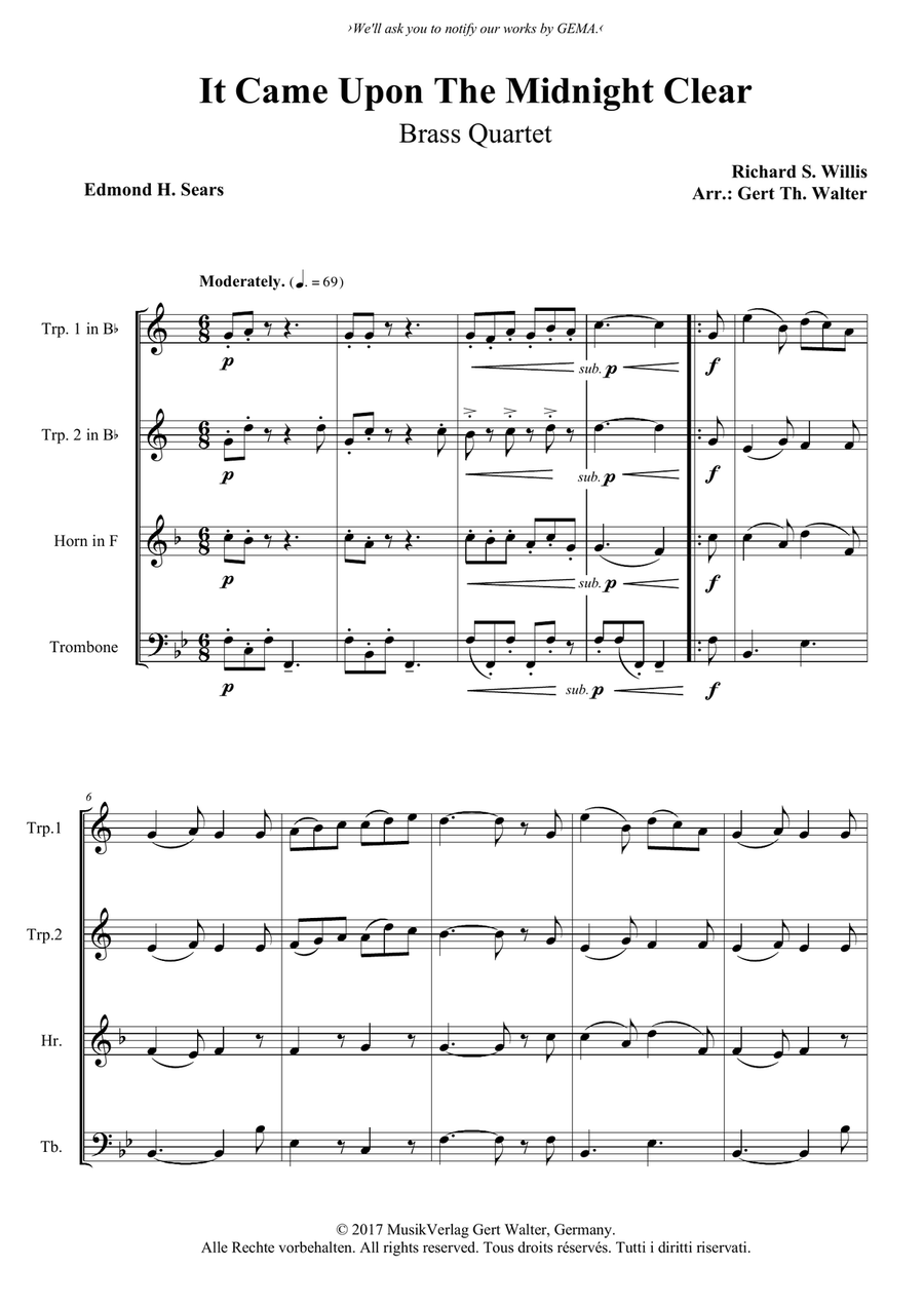 It Came Upon The Midnight Clear School and Community scores gallery preview page 1