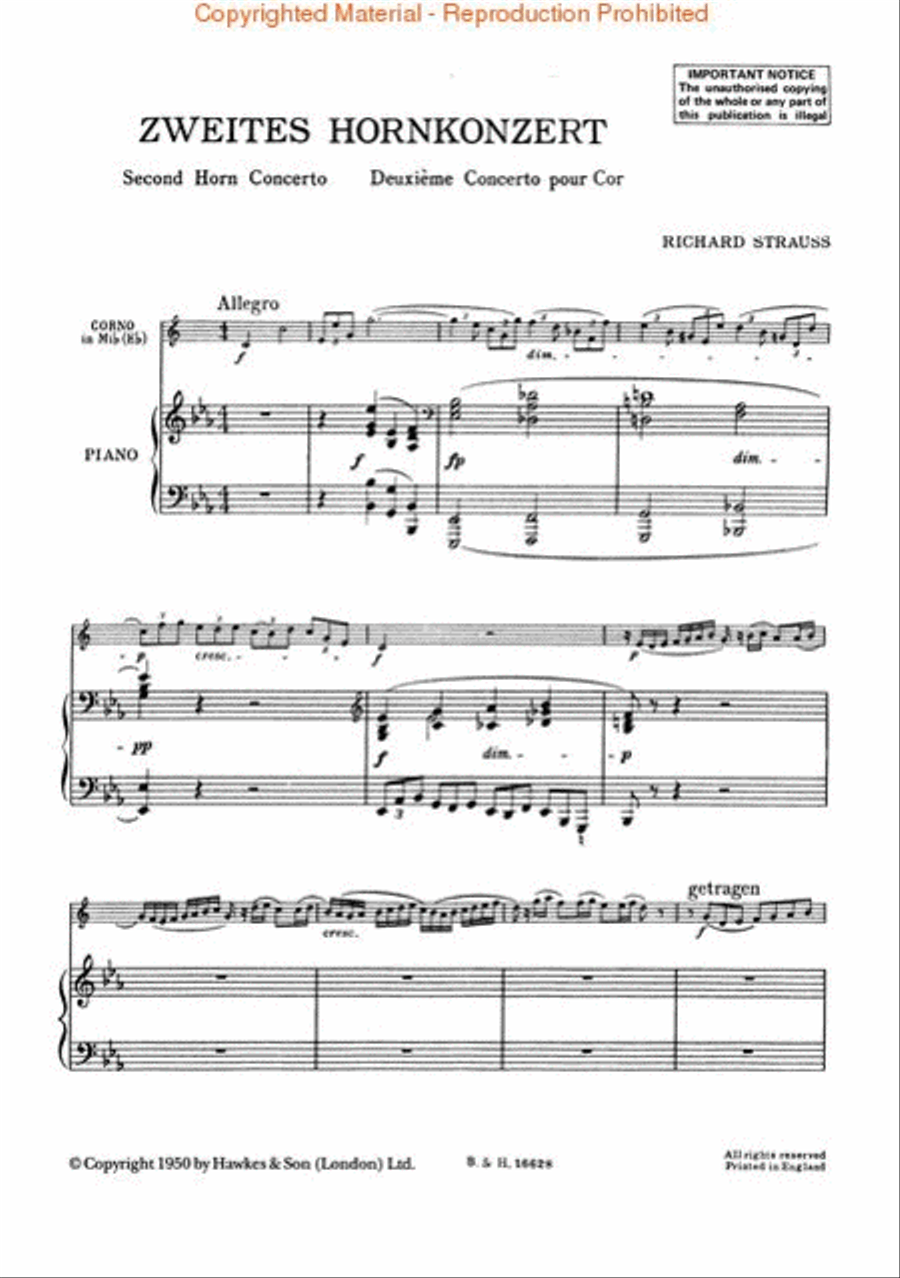 Horn Concerto No. 2 in E-Flat Major Orchestra scores gallery preview page 2