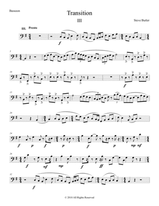 Transition III Part: Bassoon