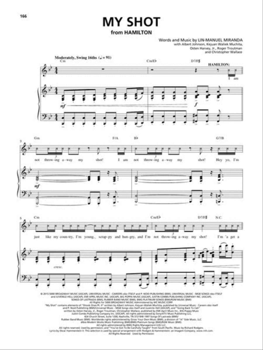 The Lin-Manuel Miranda Collection Piano, Vocal, Guitar scores gallery preview page 7