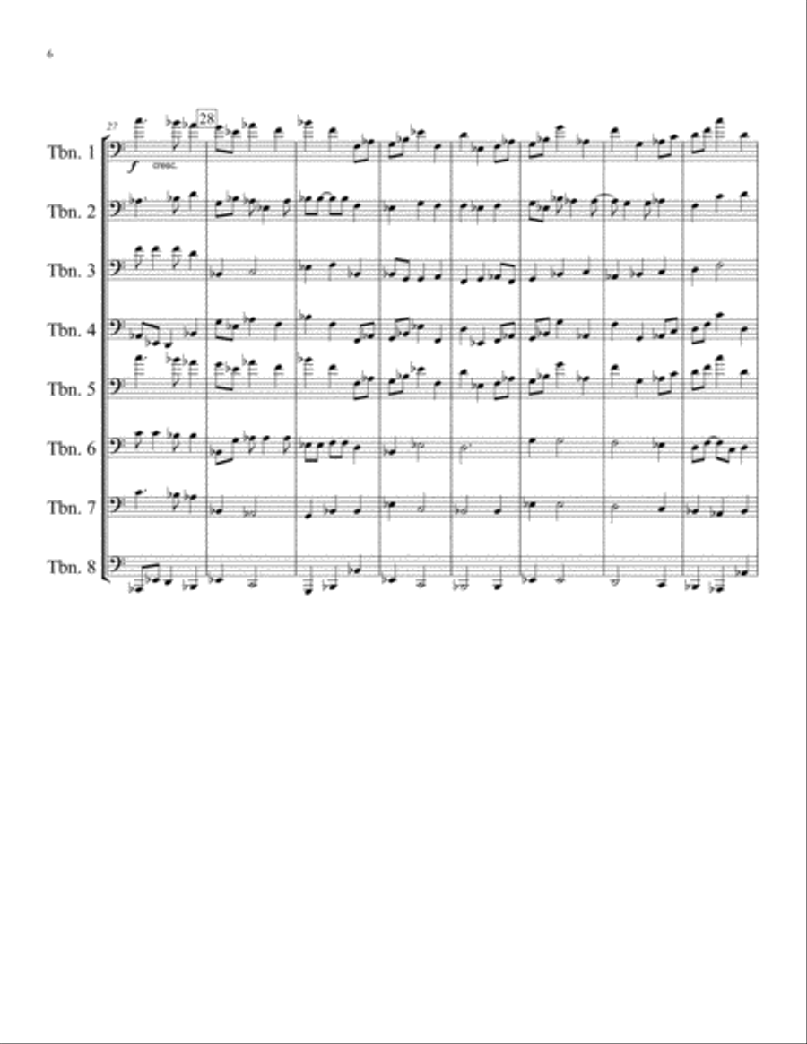 Nimrod from Enigma Variations for 8 Trombones Trombone Solo scores gallery preview page 6