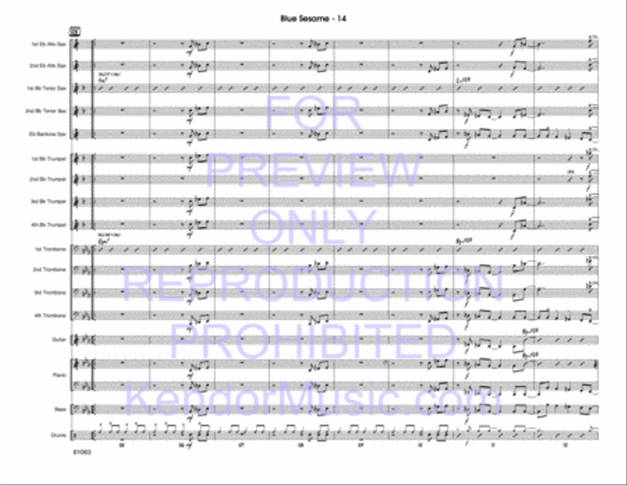 Blue Sesame Blue Sesame Jazz Ensemble scores gallery preview page 15