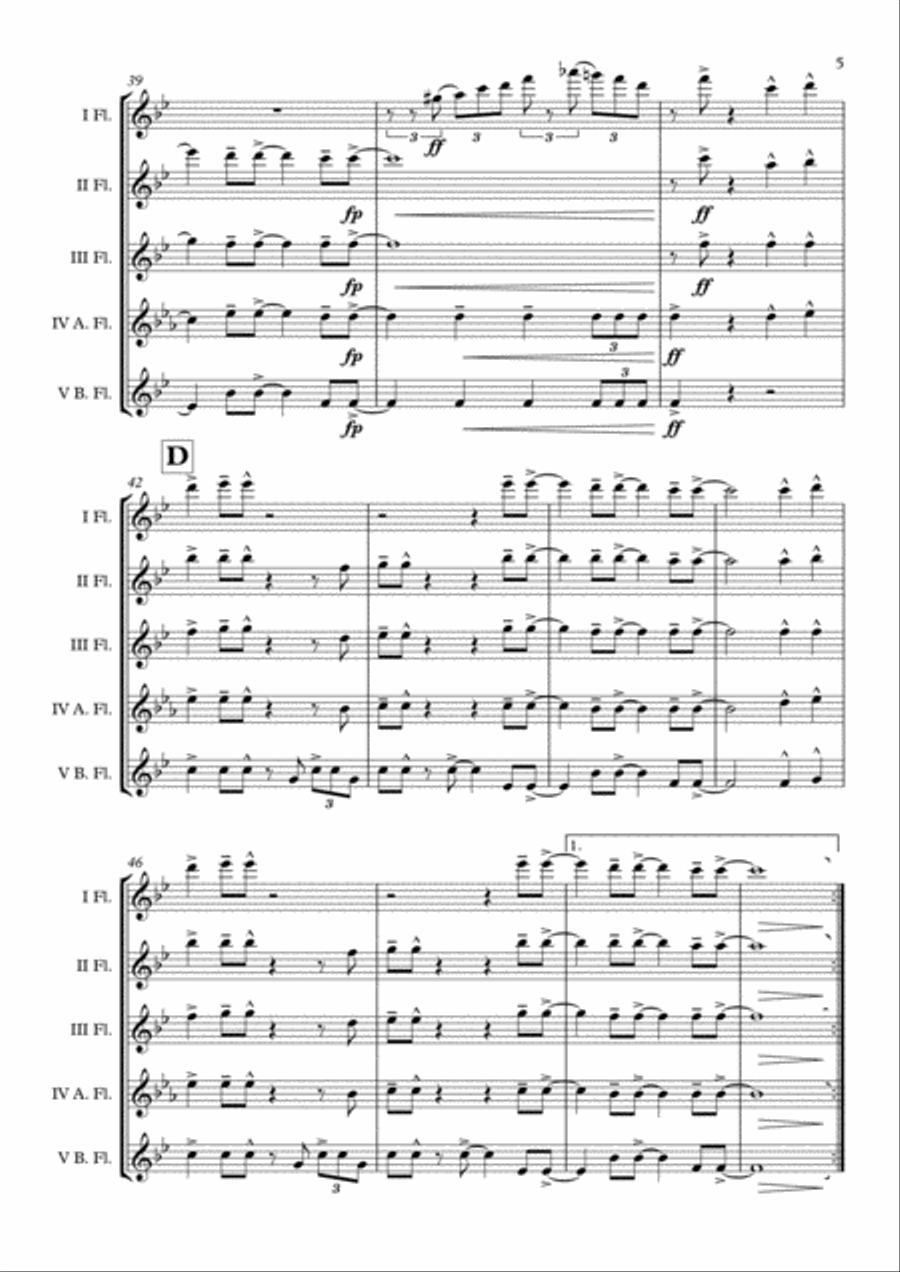 Rosanna Rosanna Flute Choir scores gallery preview page 6