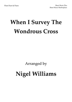 Book cover for When I Survey The Wondrous Cross, for Flute Duet and Piano