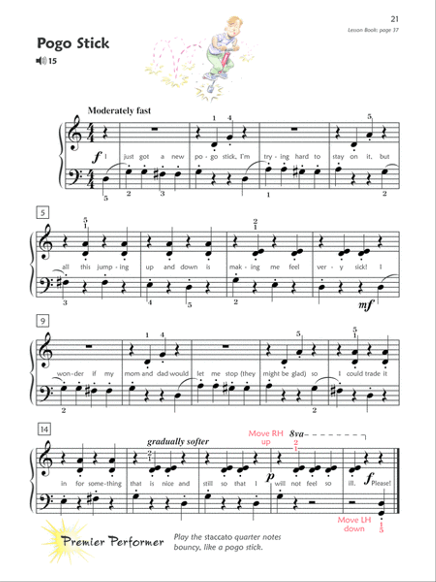 Premier Piano Course Performance, Book 1B Piano Method scores gallery preview page 4