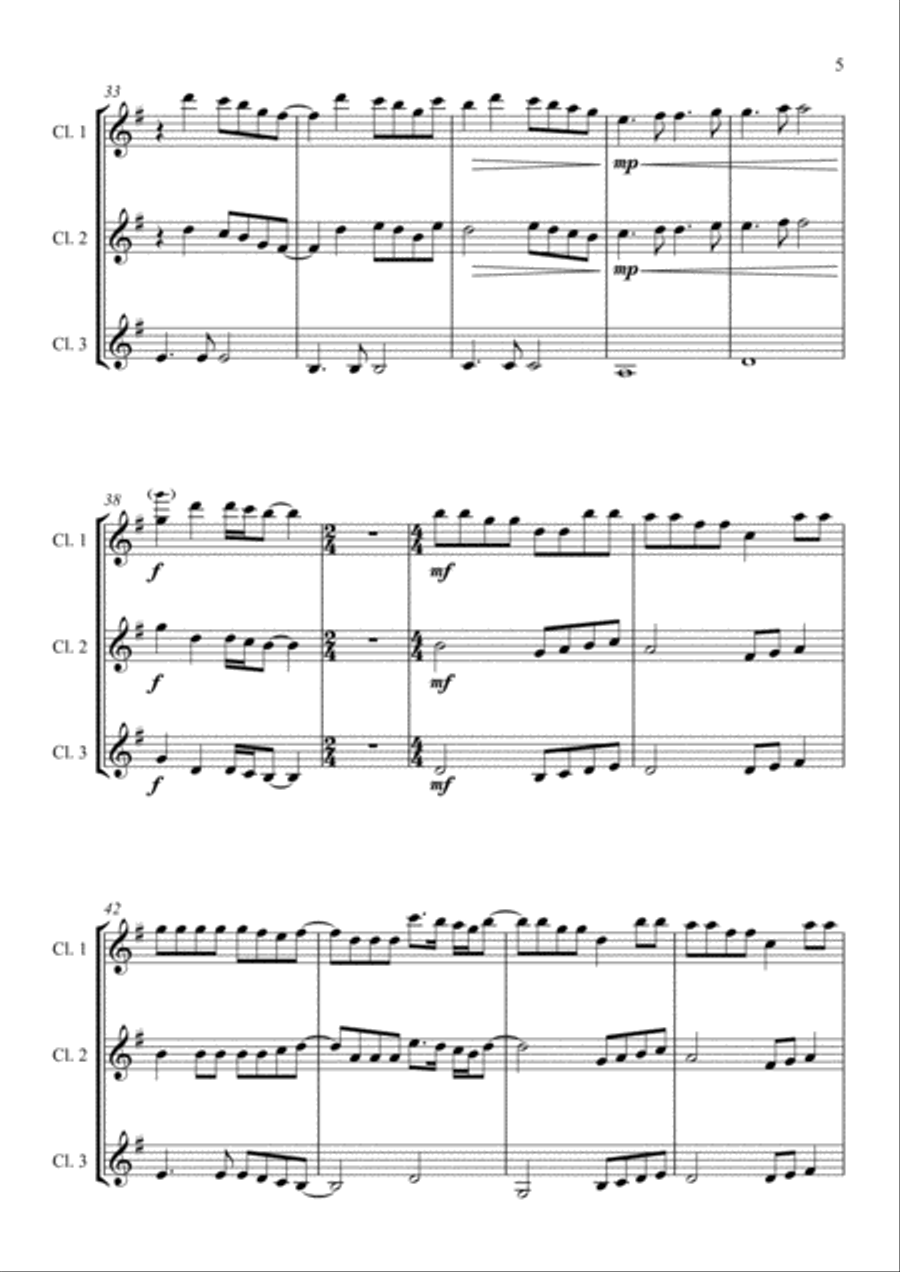Just Give Me A Reason Clarinet Trio scores gallery preview page 5