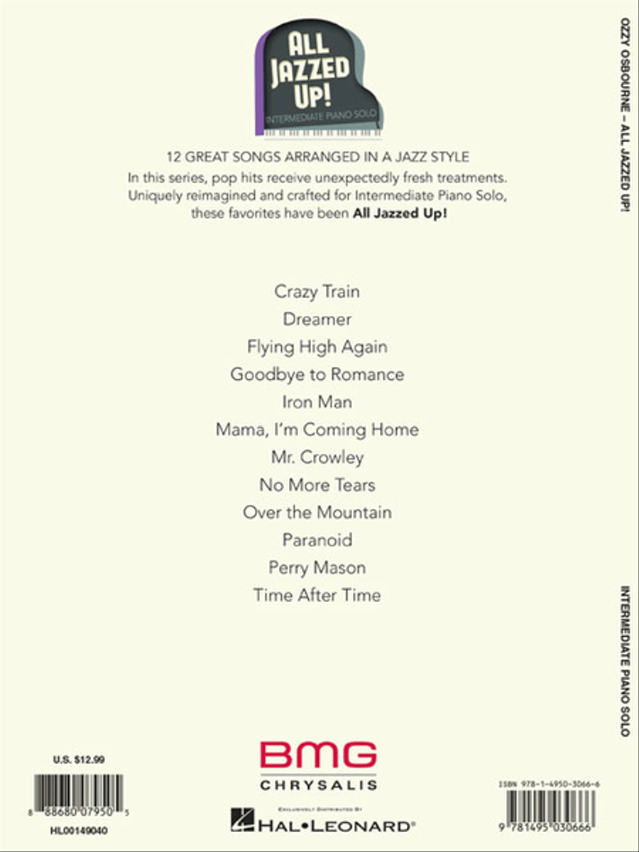 Ozzy Osbourne - All Jazzed Up! Piano Solo scores gallery preview page 6