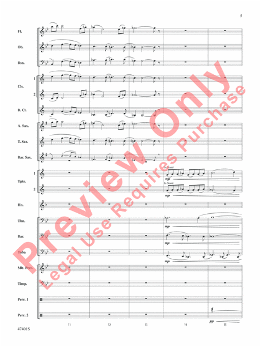 And So He Also Loves the Bow Concert Band scores gallery preview page 6