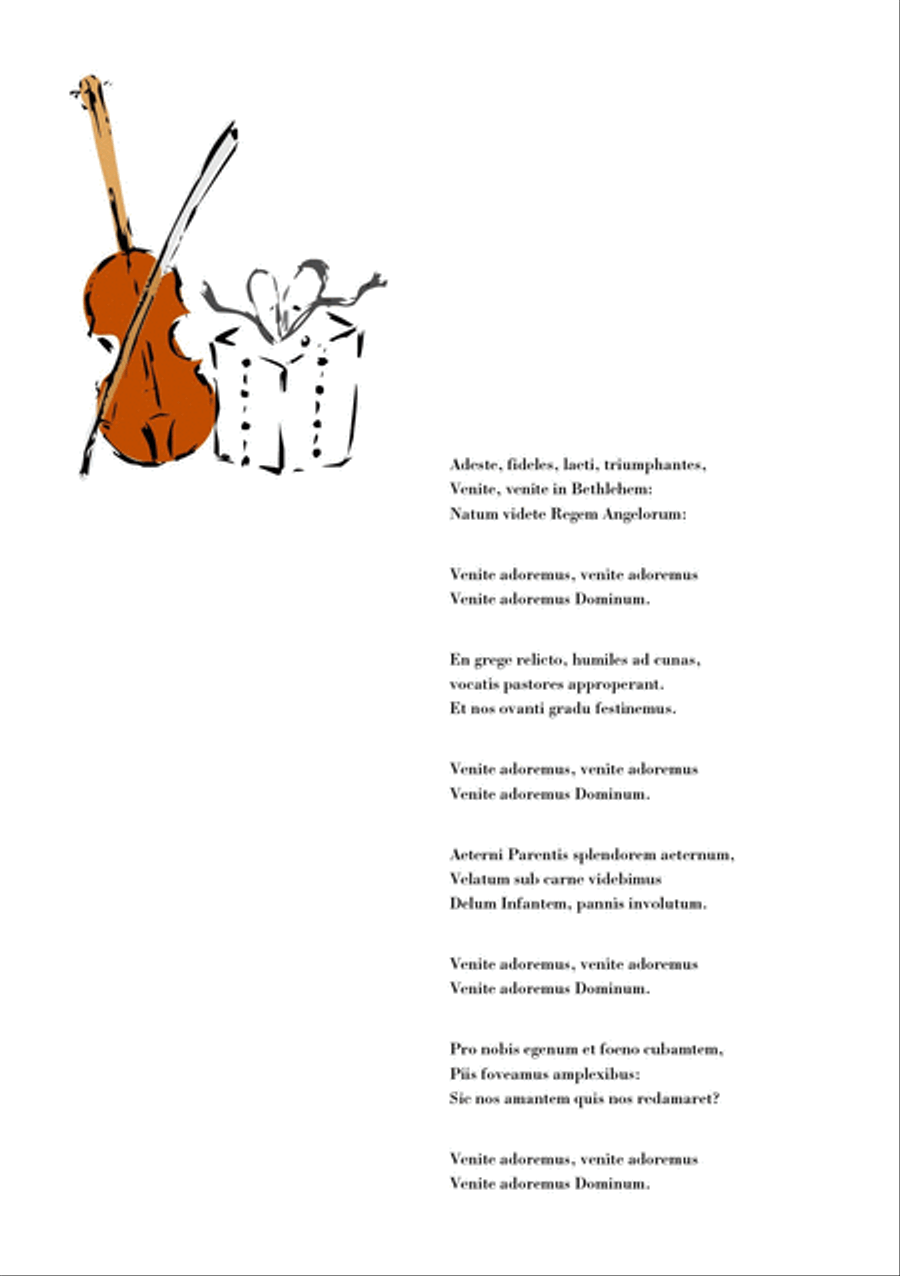 Violincicos: Seven Christmas Songs for Violin Solo, Duo or Trio String Duet scores gallery preview page 3