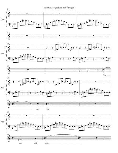 Résilience égrènera nos vertiges (soprano solo and piano part extracted from version piano, solo image number null