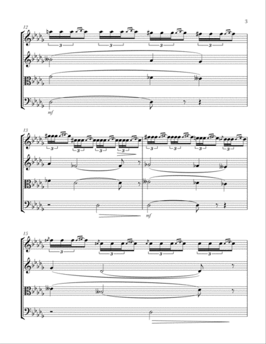 Samuel Goldenberg & Schmuyle from Pictures at an Exhibition - String Quartet String Quartet scores gallery preview page 3