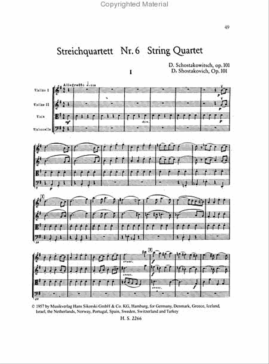 String Quartets, Nos. 5–8 (Op. 92, 101, 108, 110) String Quartet scores gallery preview page 3