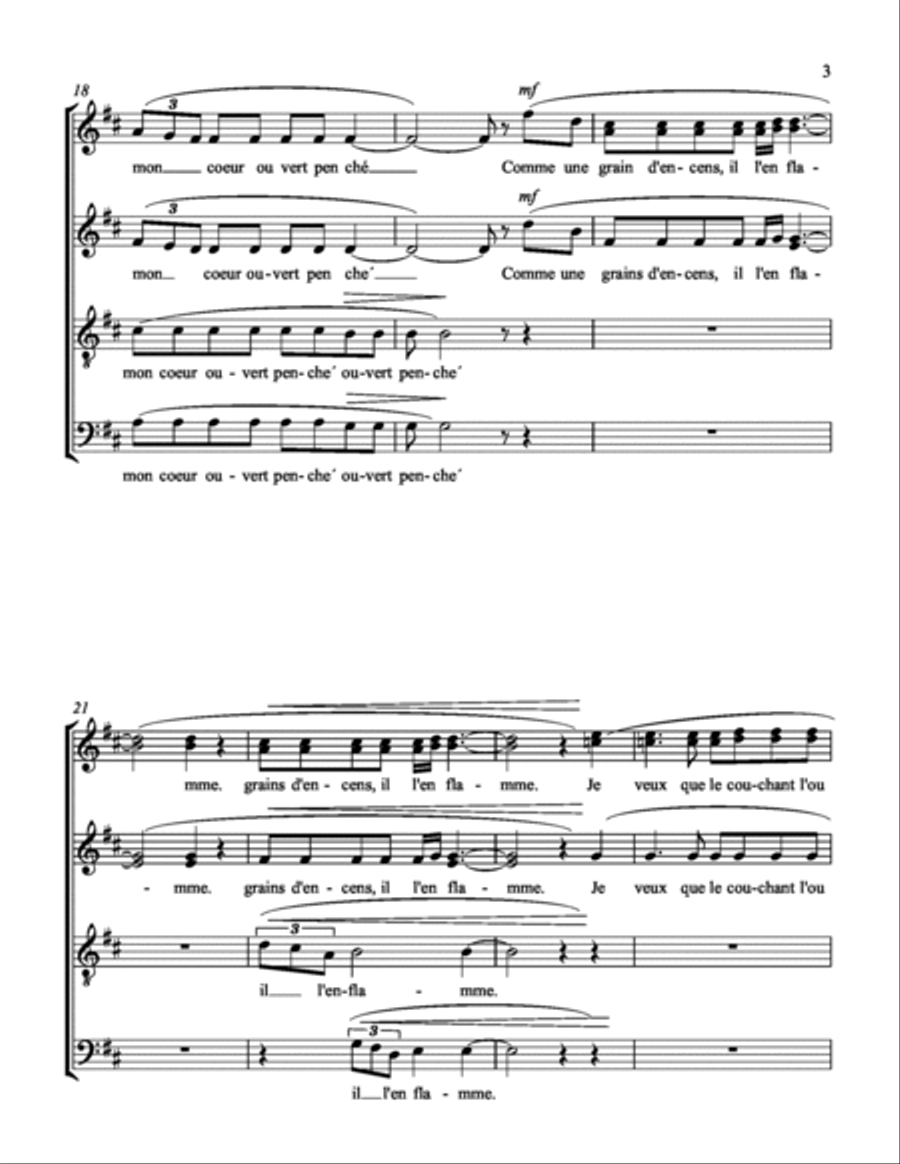 Le Secret SATB Jennifer R. Tibbetts 4-Part scores gallery preview page 3