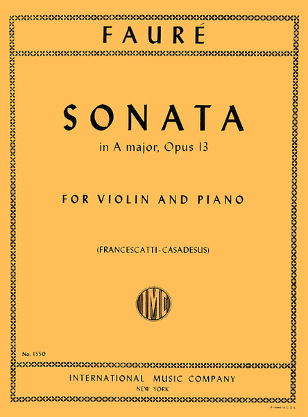 Sonata In A Major, Opus 13