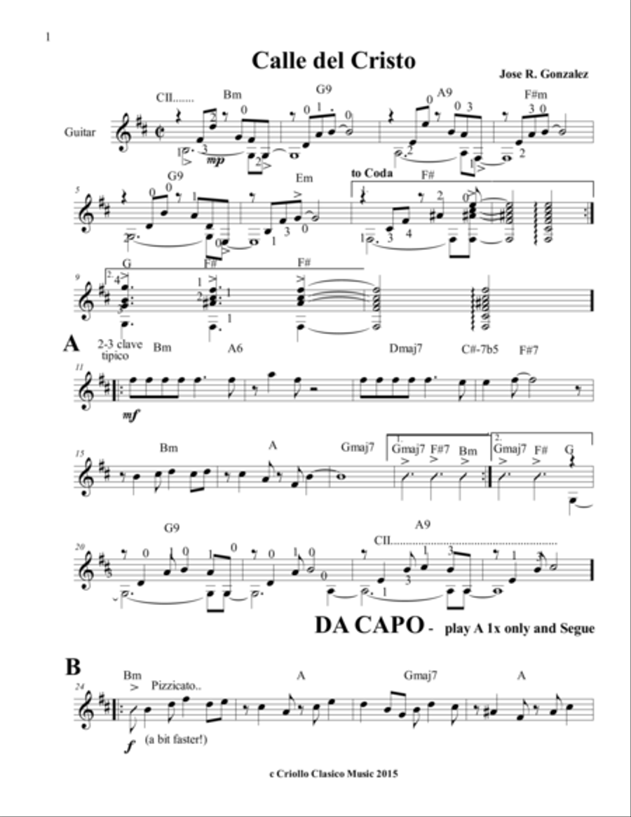 Calle Del Cristo Small Ensemble scores gallery preview page 1
