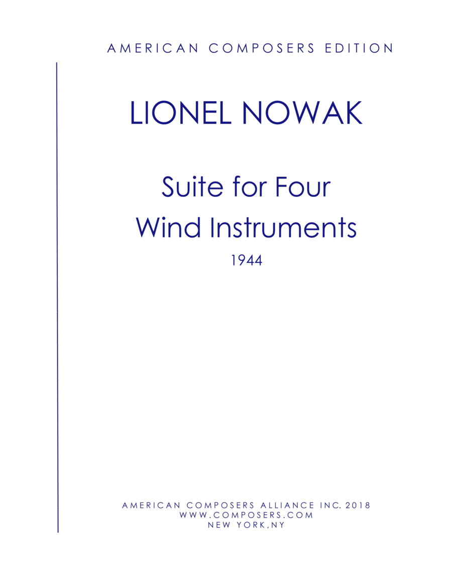 [NowakL] Suite for Four Instruments Small Ensemble scores gallery preview page 1