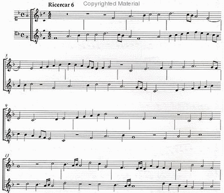 10 Ricercari (1588) Canto & Tenor String Instrument - Score