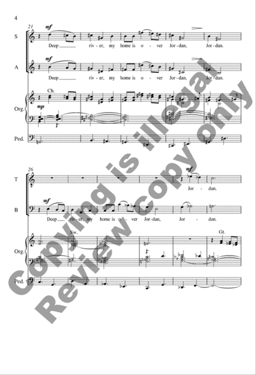 Deep River Deep River 4-Part scores gallery preview page 4