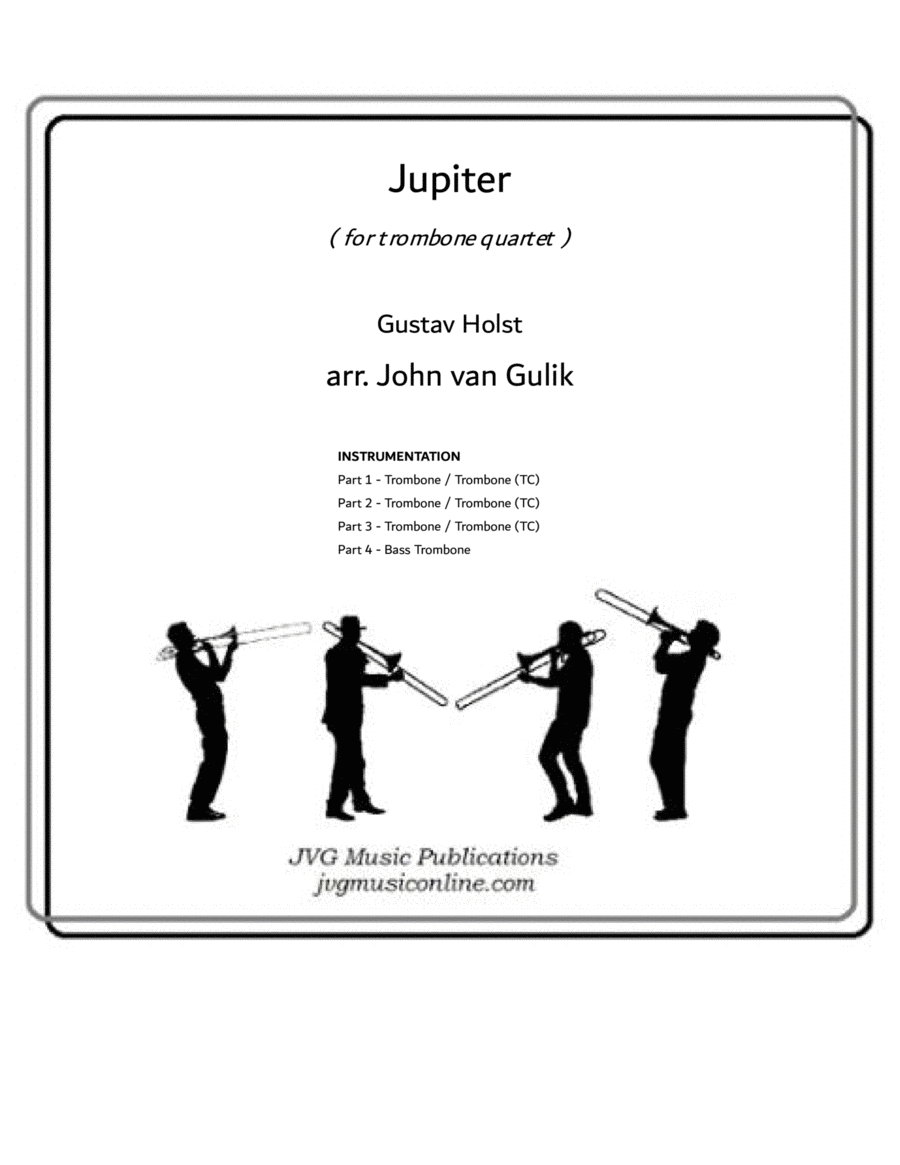 Book cover for Jupiter - Trombone Quartet