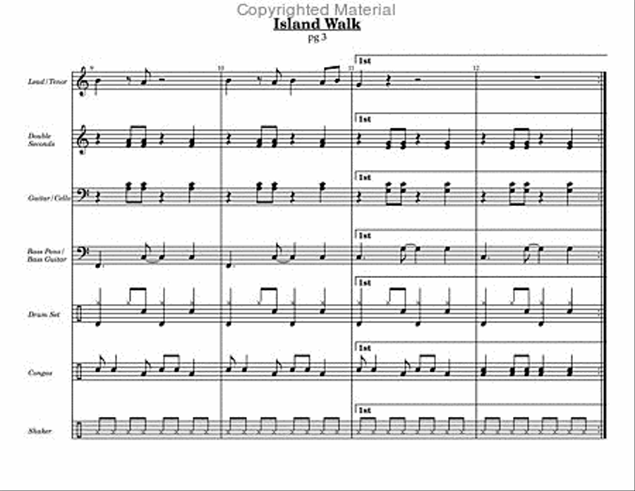 Island Walk Steel Drum Band scores gallery preview page 4
