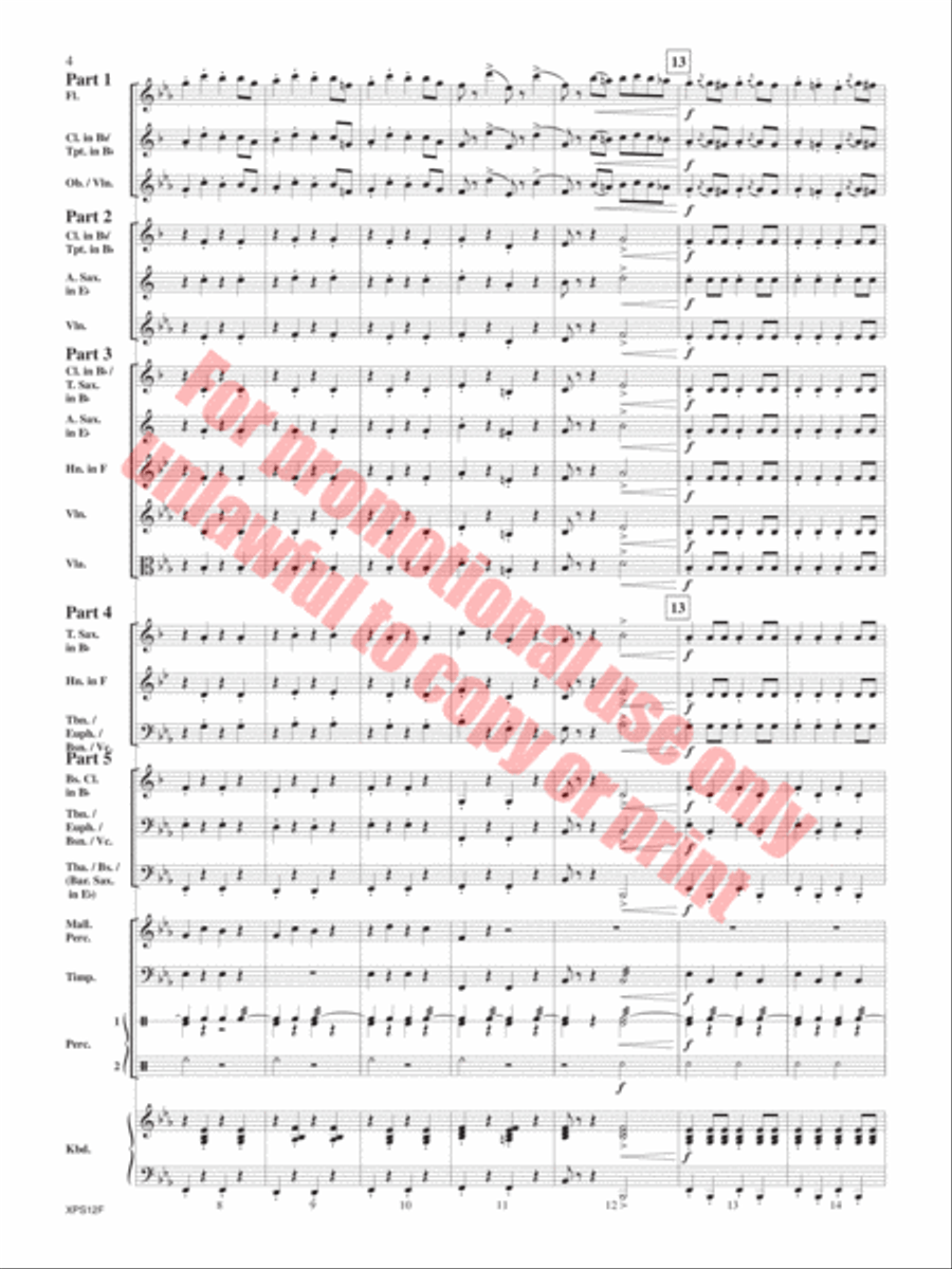 Radetzky March Concert Band scores gallery preview page 5