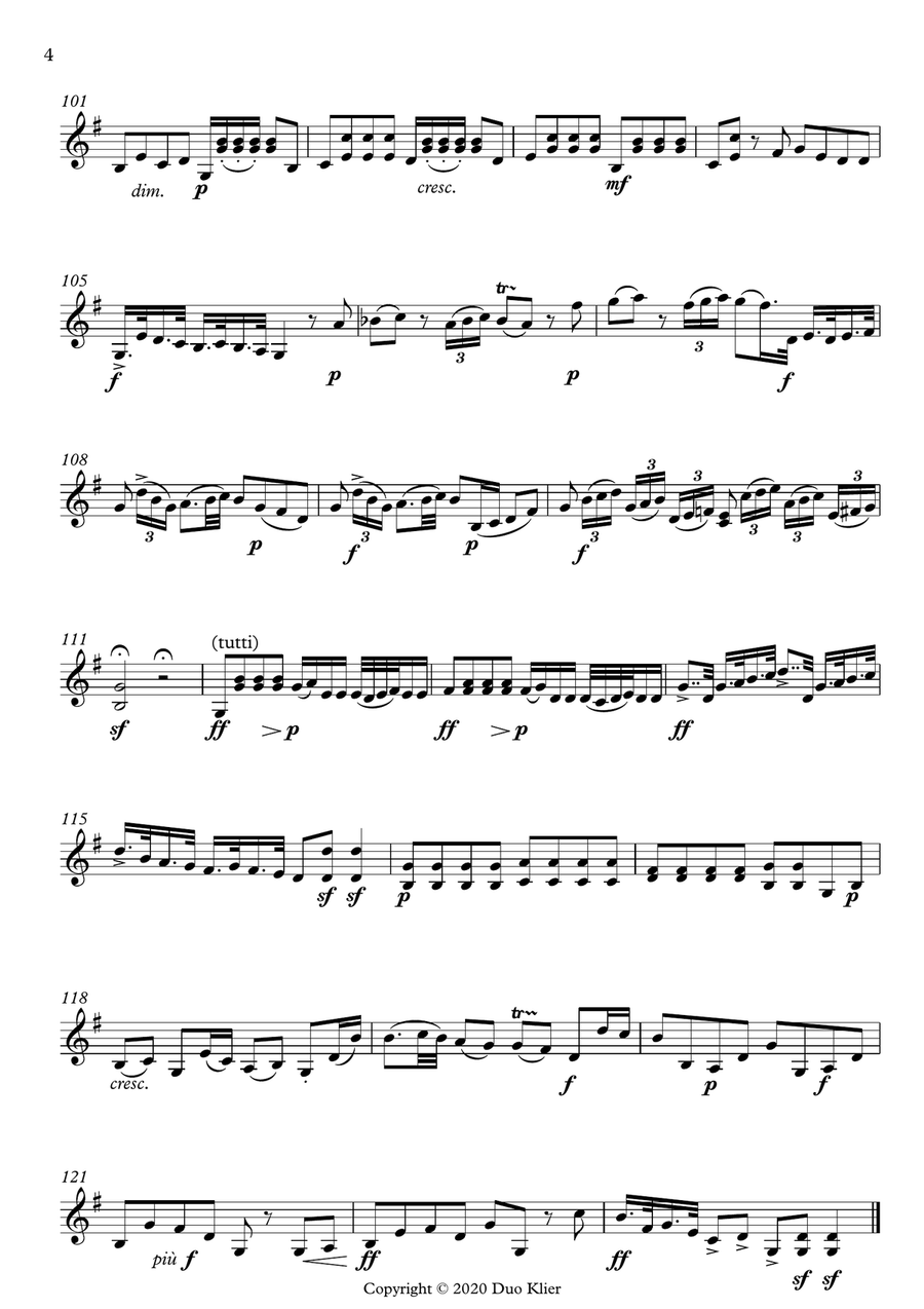 Haydn - Violin Concerto in G Major (2nd violin accompaniment) Violin Solo scores gallery preview page 5