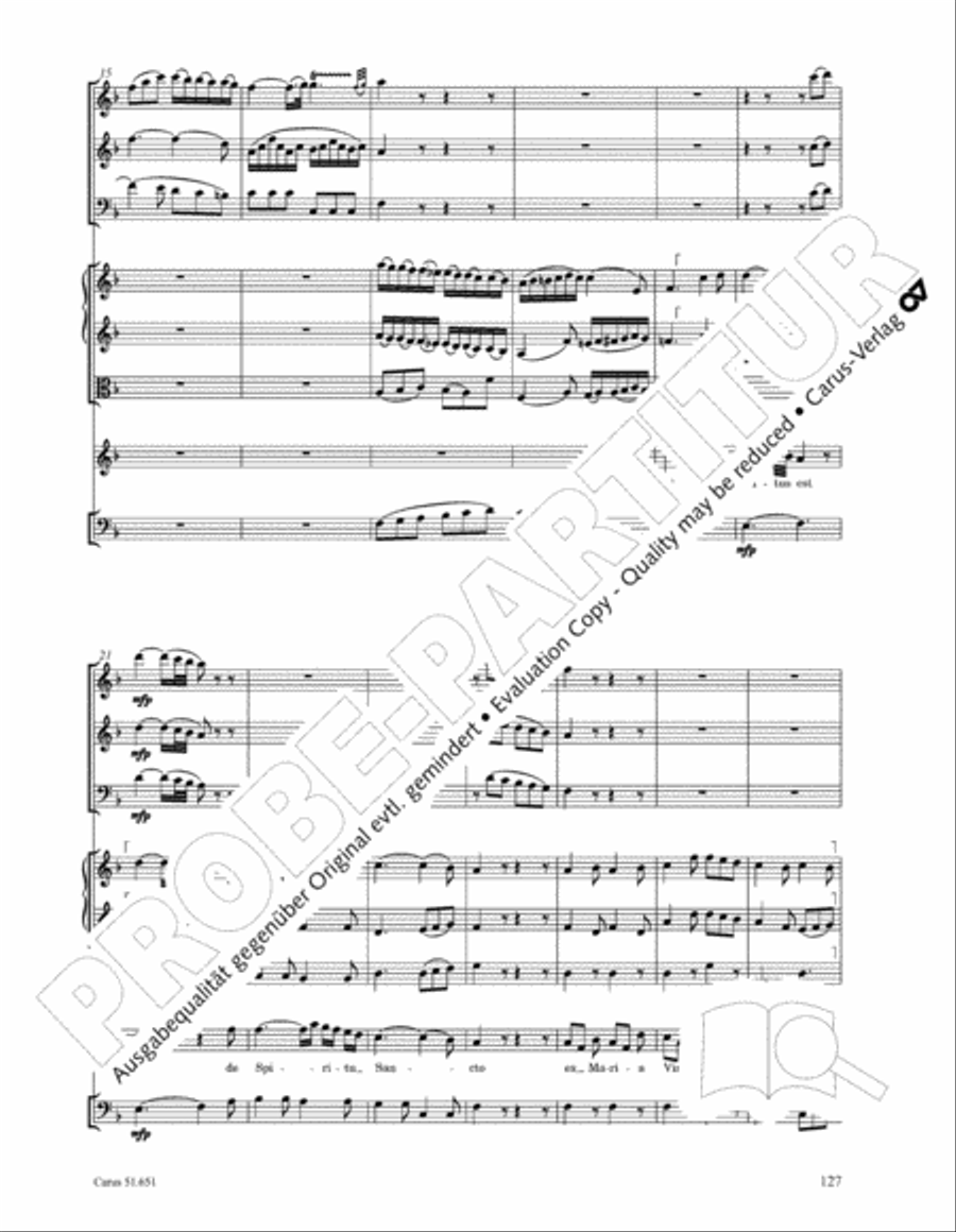 C Minor Mass, K. 427 (Missa in c KV 427) 4-Part scores gallery preview page 143