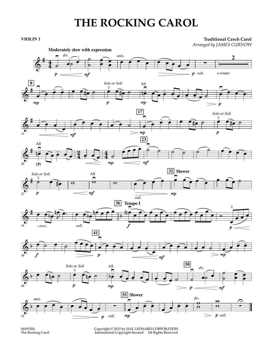 The Rocking Carol - Violin 1